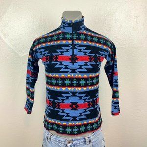 Ralph Lauren Chaps Southwestern Colorful quarter-z